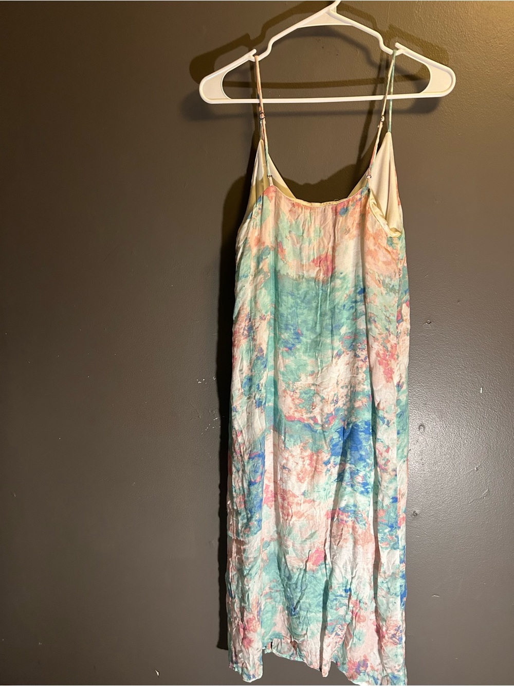 GILLI watercolor spaghetti strap slip dress size small - Picture 8 of 11